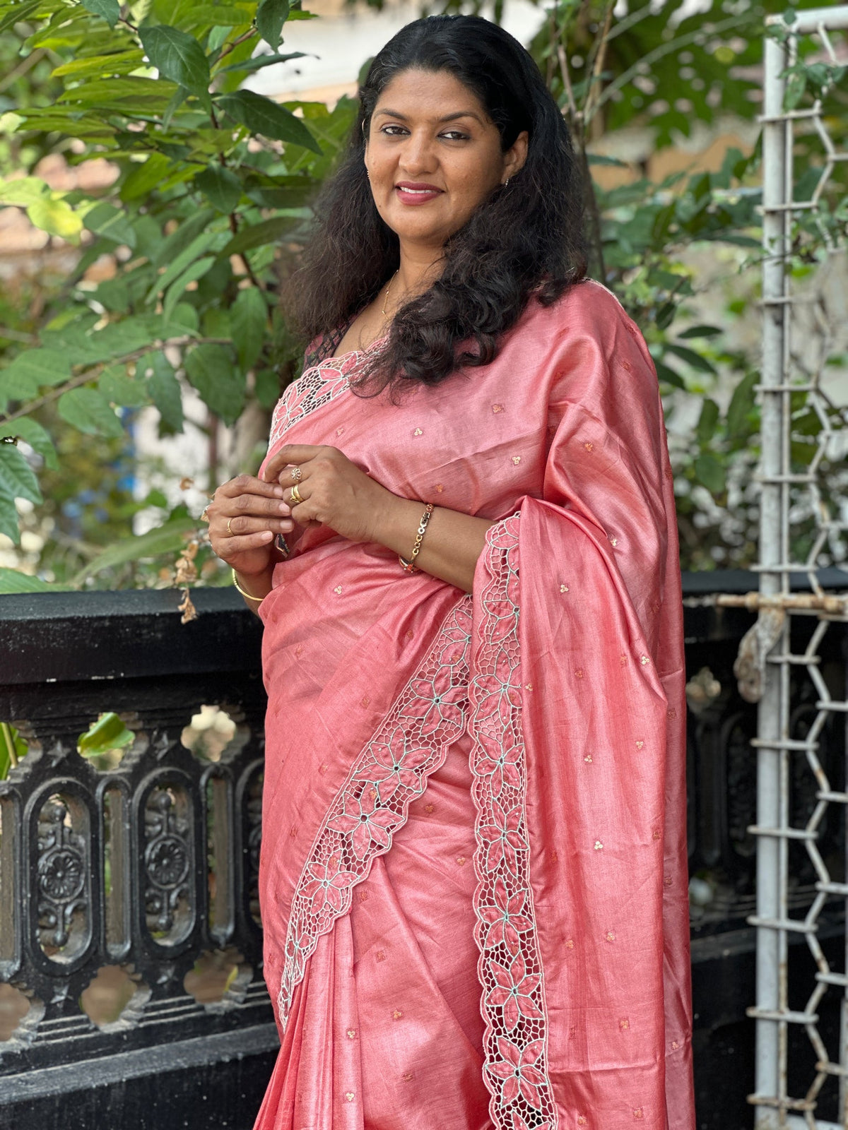 Handwoven Munga Silk Hand Cutwork Design sarees