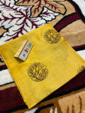 Desi Silk Embroidery Saree – Mustard Yellow | Floral Embroidery | Silk Mark Certified