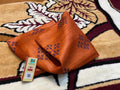 Desi Silk Embroidery Saree – Burnt Orange | Dark Embroidery | Silk Mark Certified