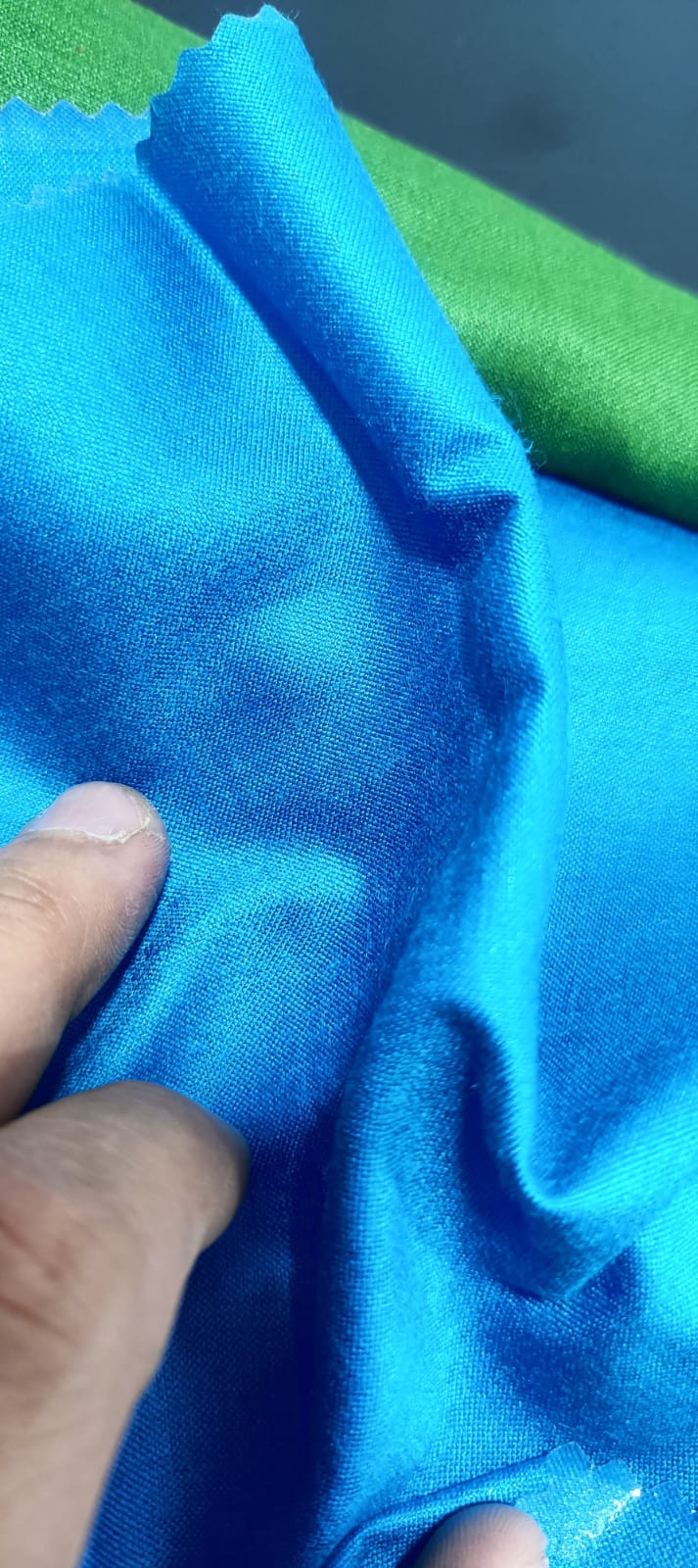 Tussar Staple Fabric – Forest Green | 44" Width | Sold Per Meter