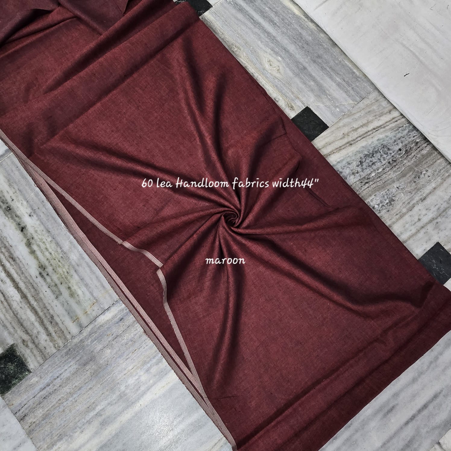 Pure Linen Shirting Fabric - Baby Blue | 60 Lea Handloom | Width 45"