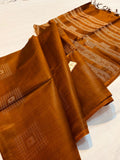 Handwoven Kota Silk Cotton Saree with Self-Weave Design –