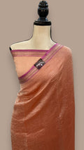 Sage Green Handwoven Banarasi Silk Saree with Zari Border