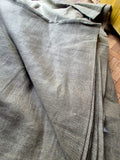Pure Linen Suiting Fabric - Grey Olive Melange