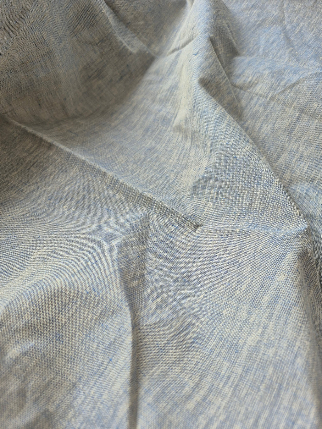 Pure Linen Fabric – Handloom Grey Chambray