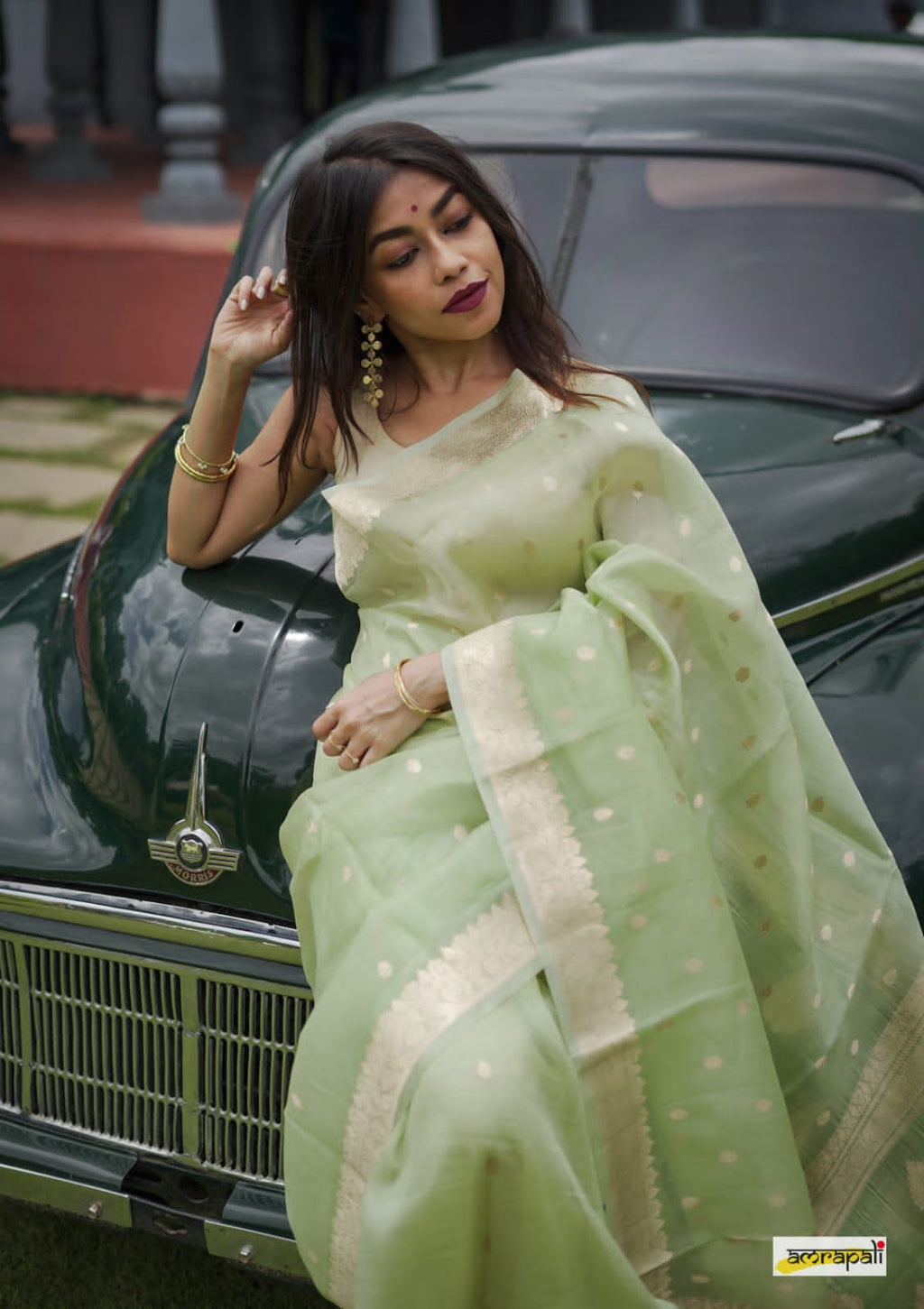 Handwoven Banarasi Silk Saree with Zari Border