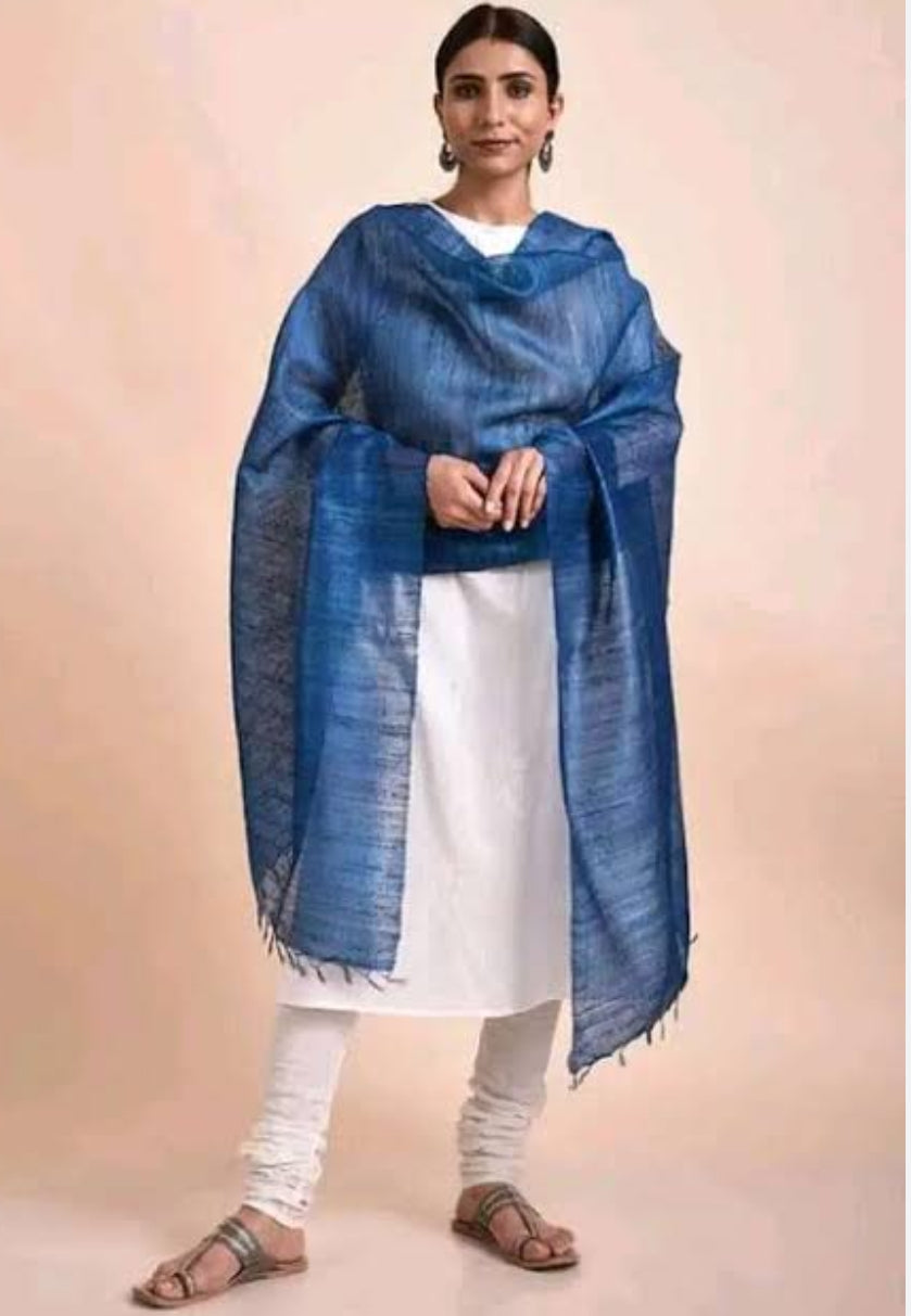 Ghicha Silk Dupatta | 100% Pure Silk | Bhagalpur Handloom