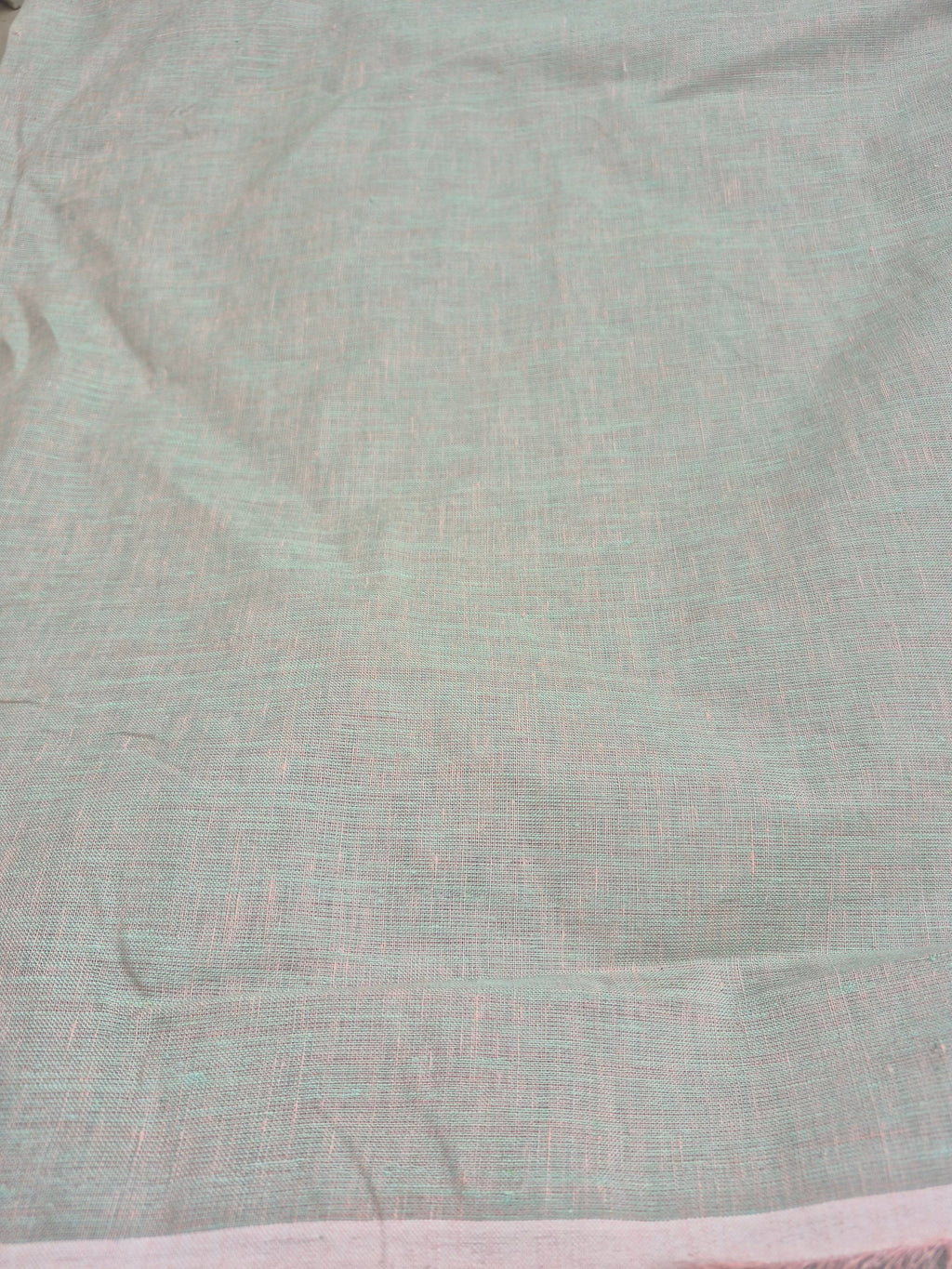 Mint Green Pure Linen Fabric | 100% Natural Linen Shirting