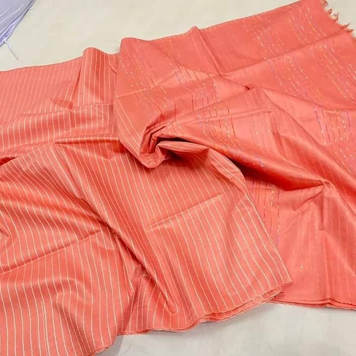 Handwoven Kota Silk Cotton Saree with Zari Strip Design