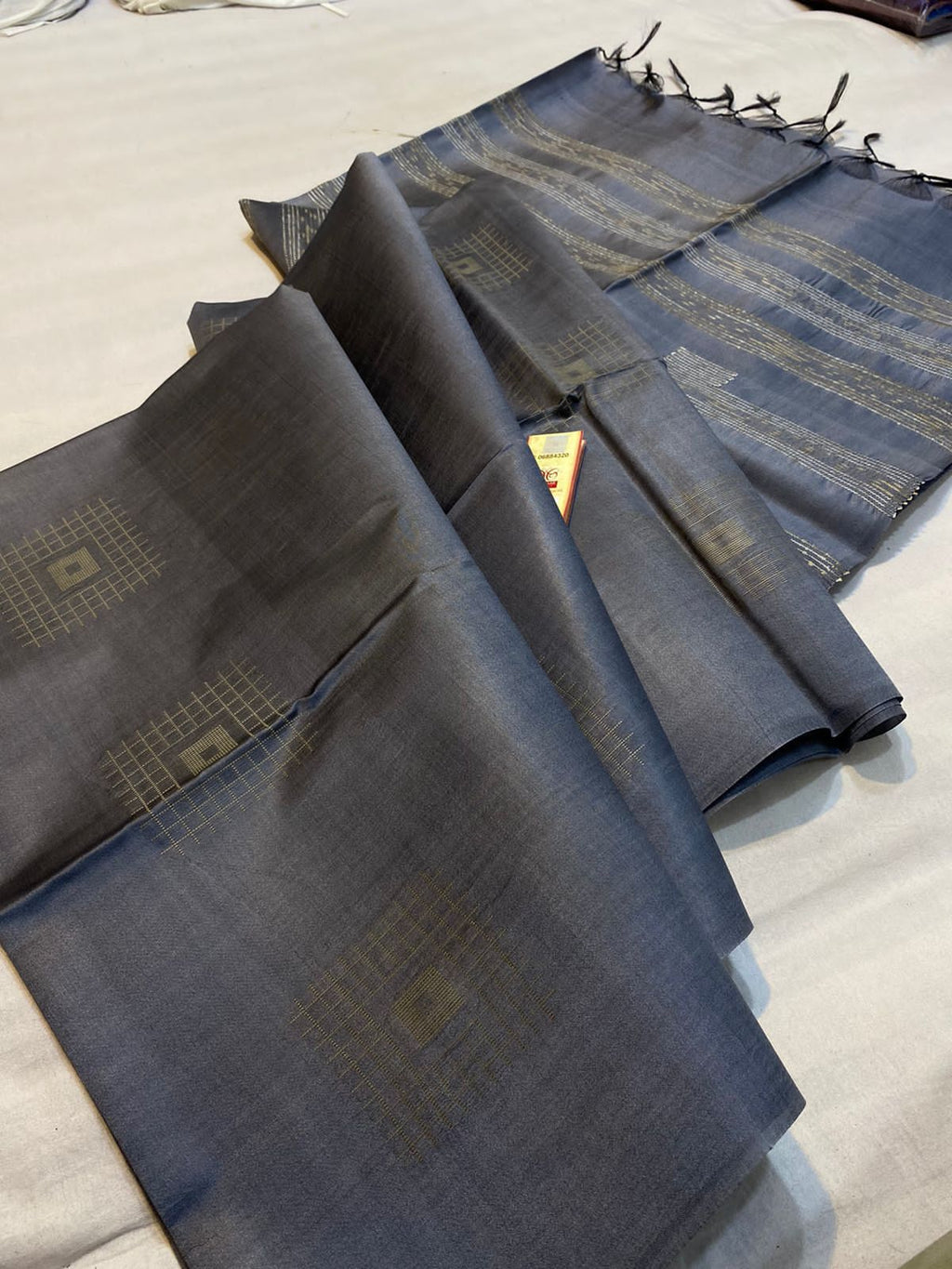 Handwoven Kota Silk Cotton Saree with Self-Weave Design –
