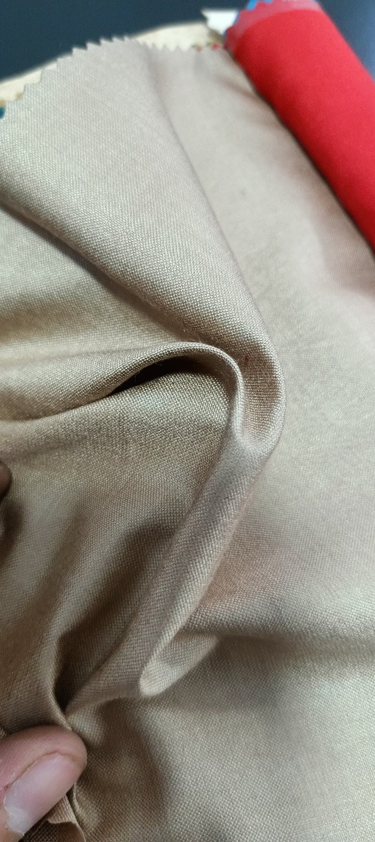 Natural Beige Tussar Munga Silk Fabric | Bhagalpur Handwoven