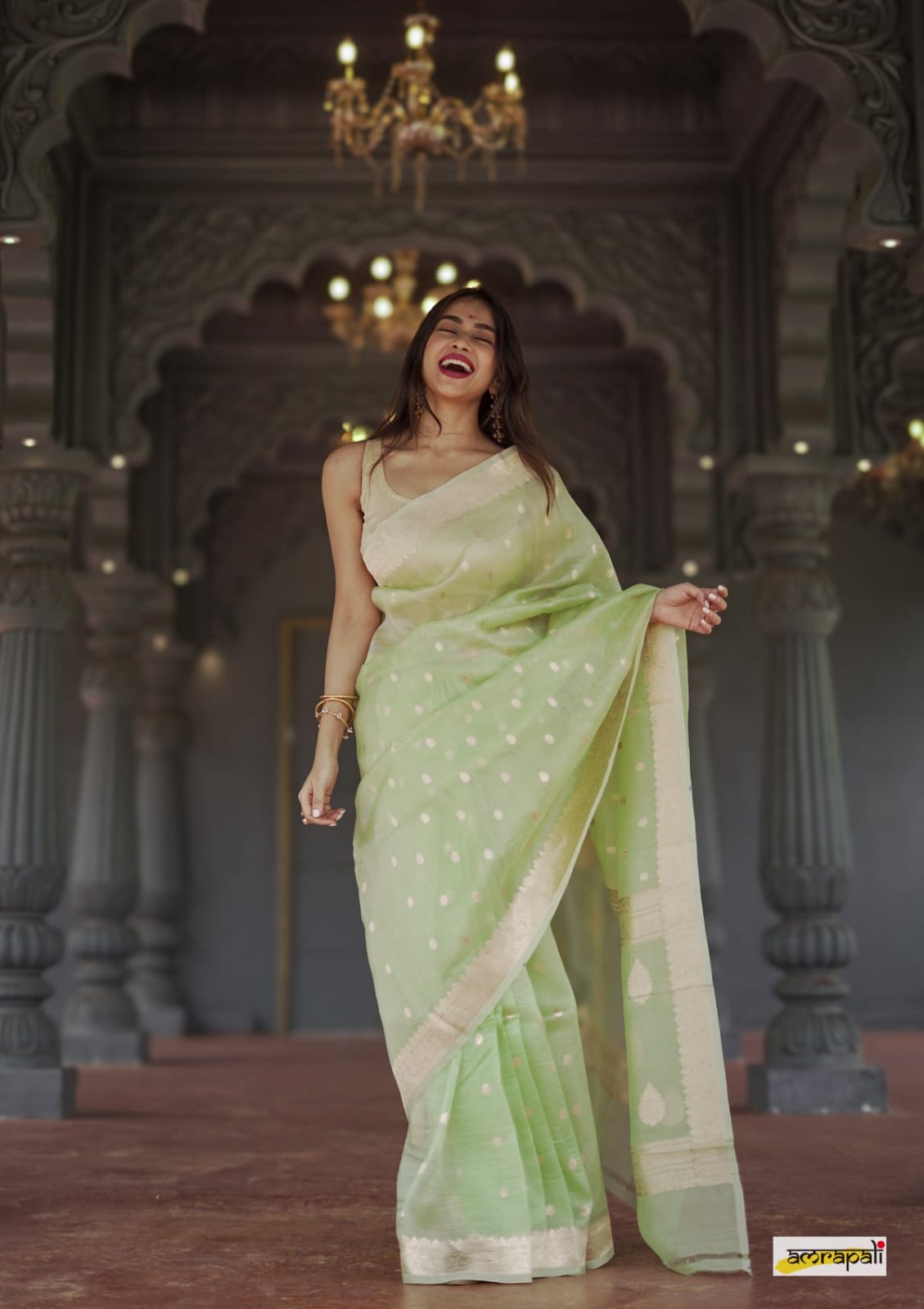 Handwoven Banarasi Silk Saree with Zari Border