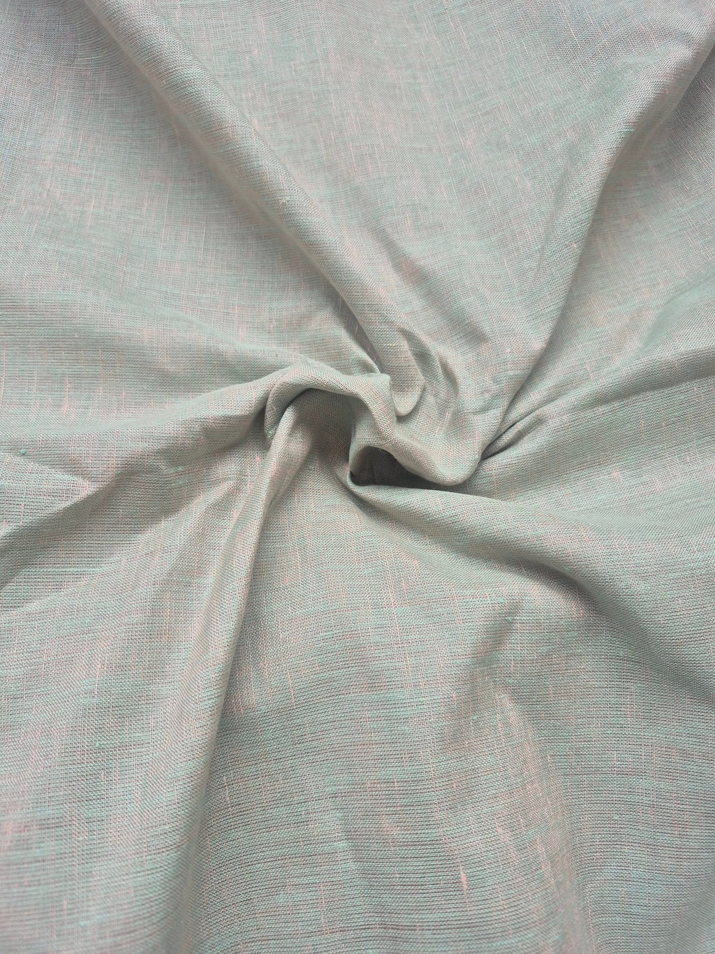 Mint Green Pure Linen Fabric | 100% Natural Linen Shirting