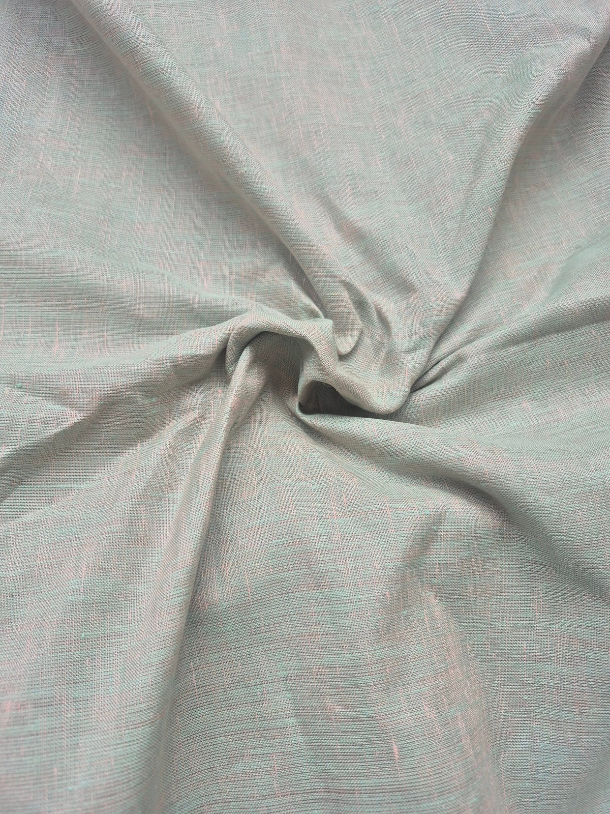Mint Green Pure Linen Fabric | 100% Natural Linen Shirting