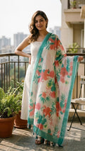 Pure Linen Digital Dupatta