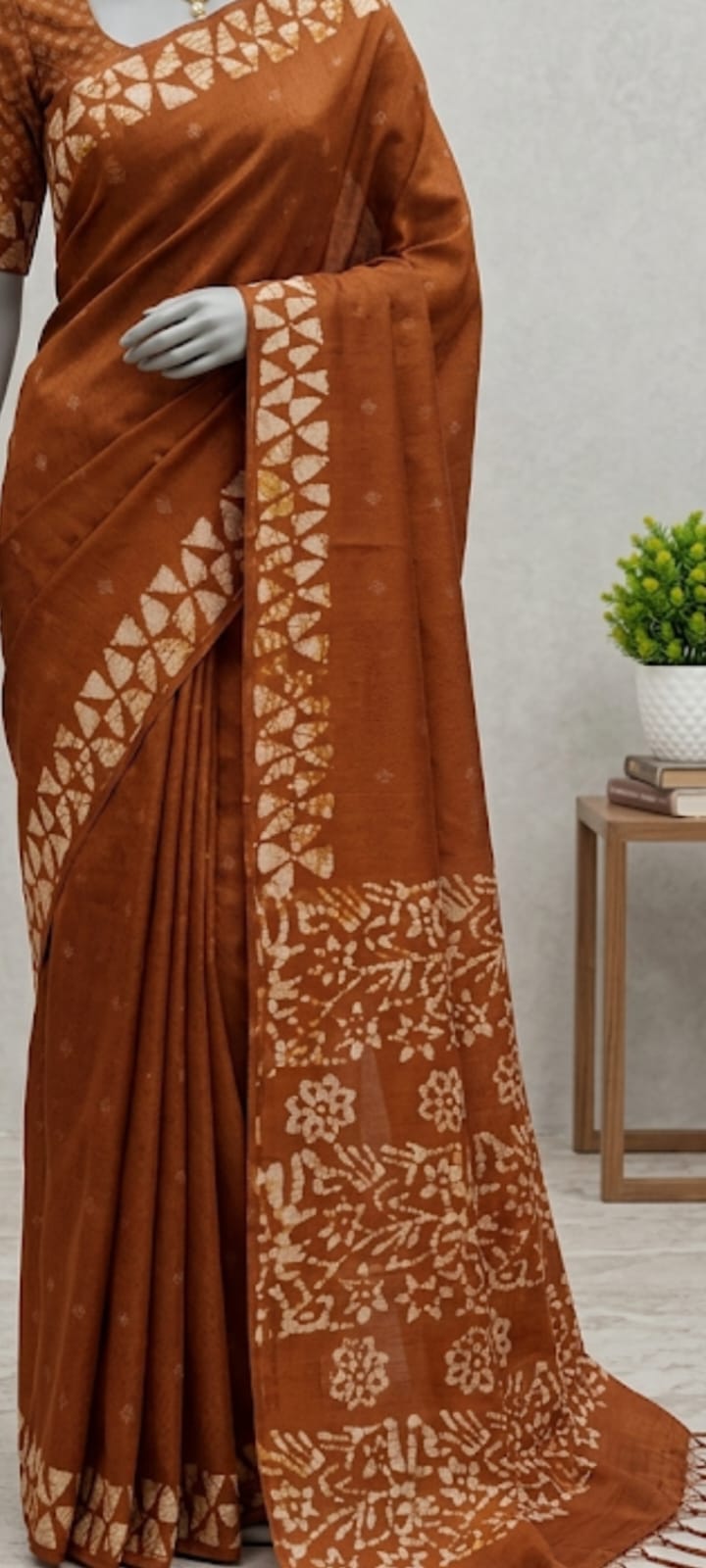 Handwoven Kota Silk Cotton Batik Print Saree