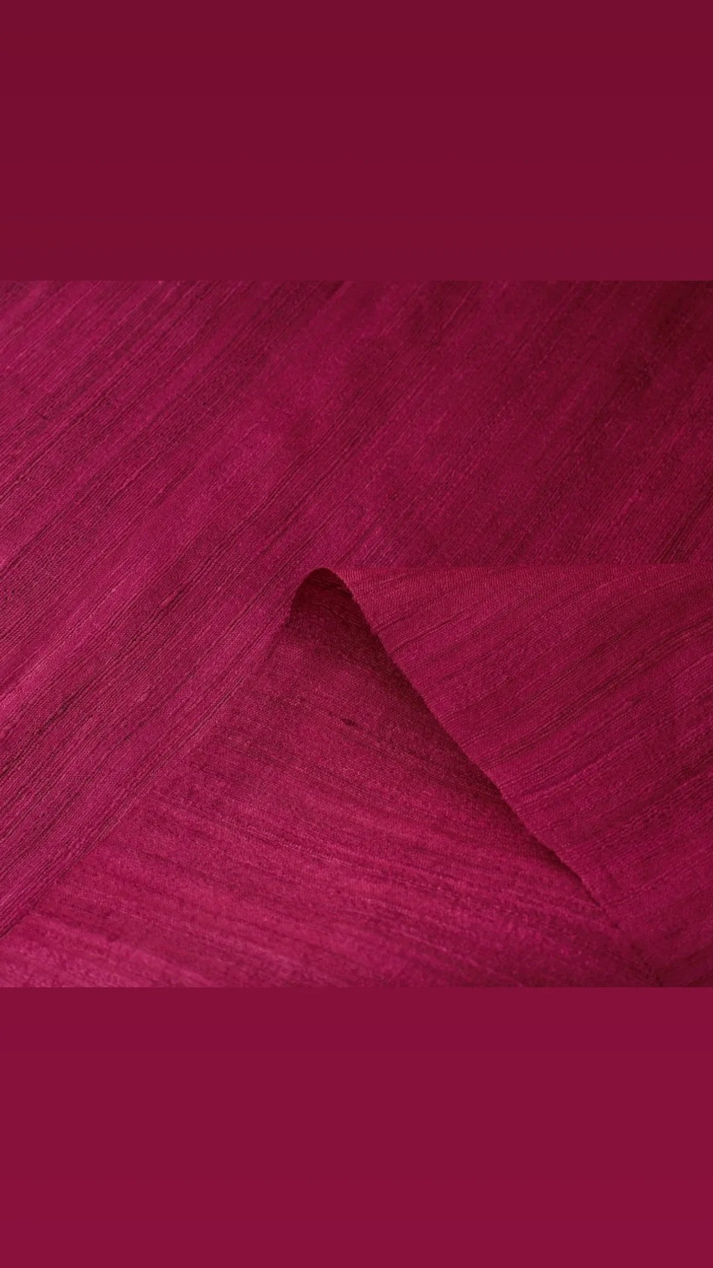 Pure Silk Ghicha Handloom Fabric | Deep Magenta / Rani Pink