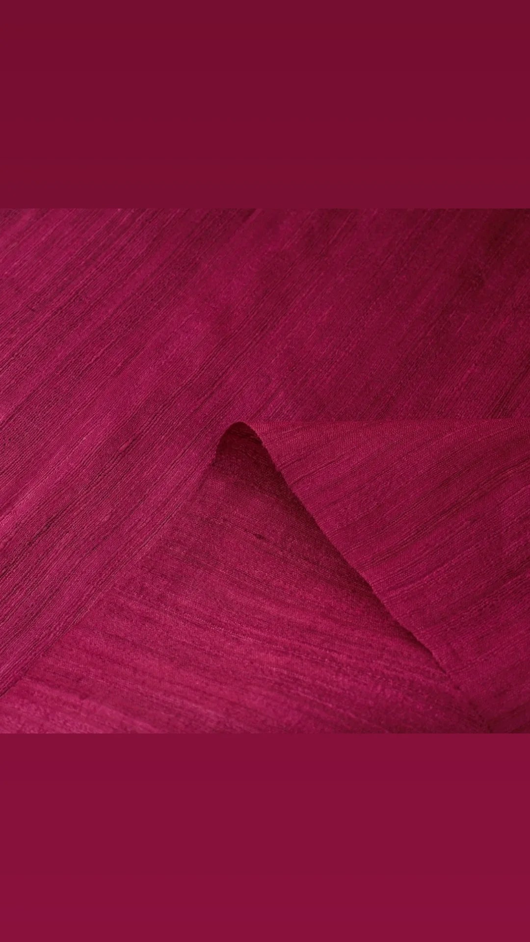 Pure Silk Ghicha Handloom Fabric | Deep Magenta / Rani Pink