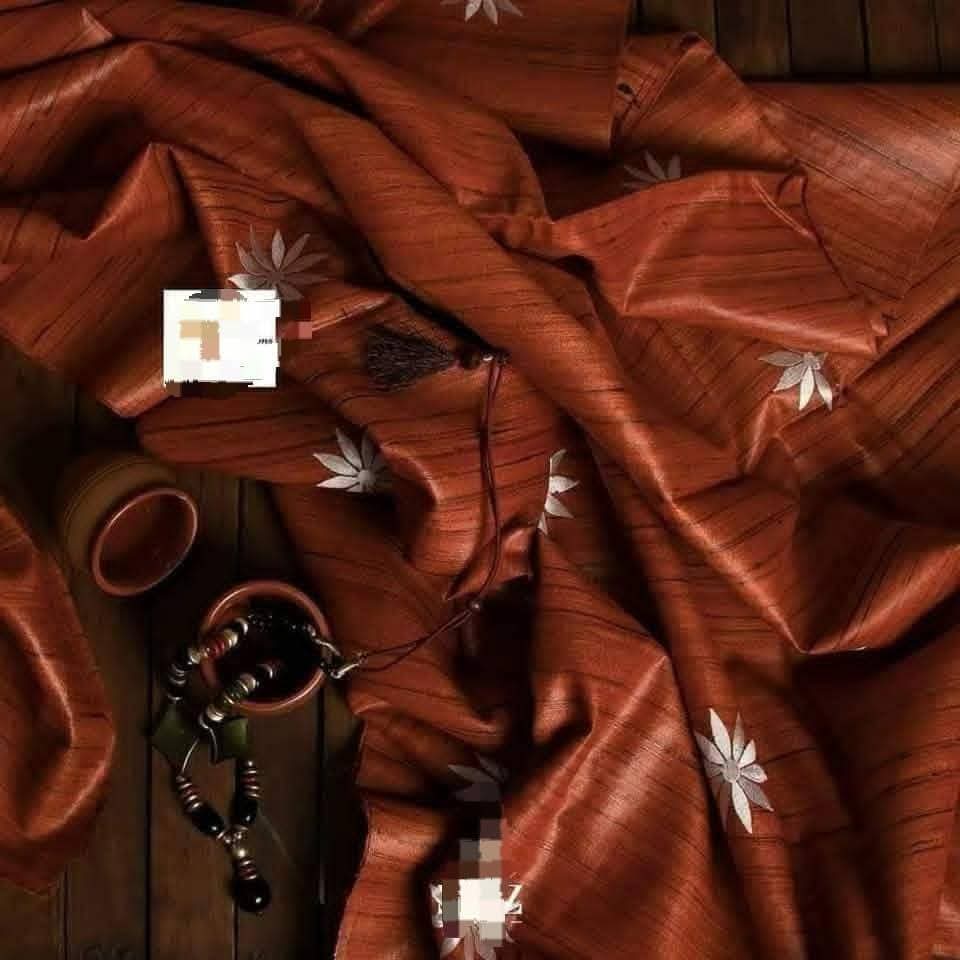 Handwoven Ghicha Silk Embroidery Sarees
