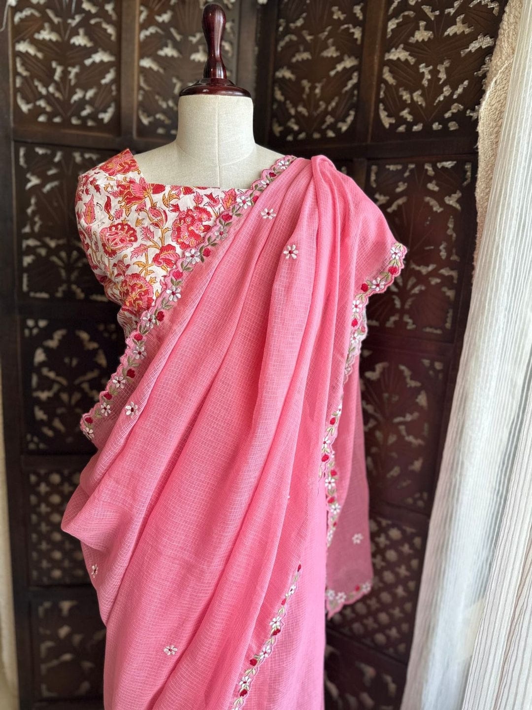 Kota Silk Embroidery Saree