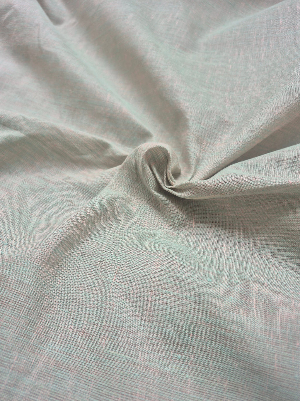 Mint Green Pure Linen Fabric | 100% Natural Linen Shirting