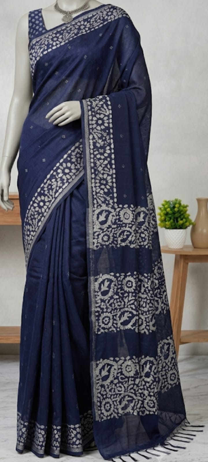 Handwoven Kota Silk Cotton Batik Print Saree