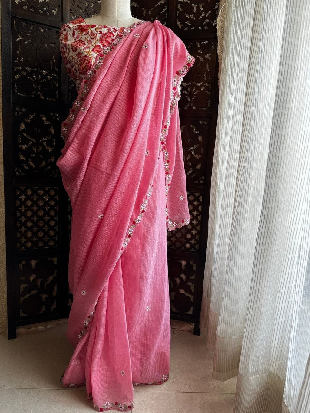 Kota Silk Embroidery Saree