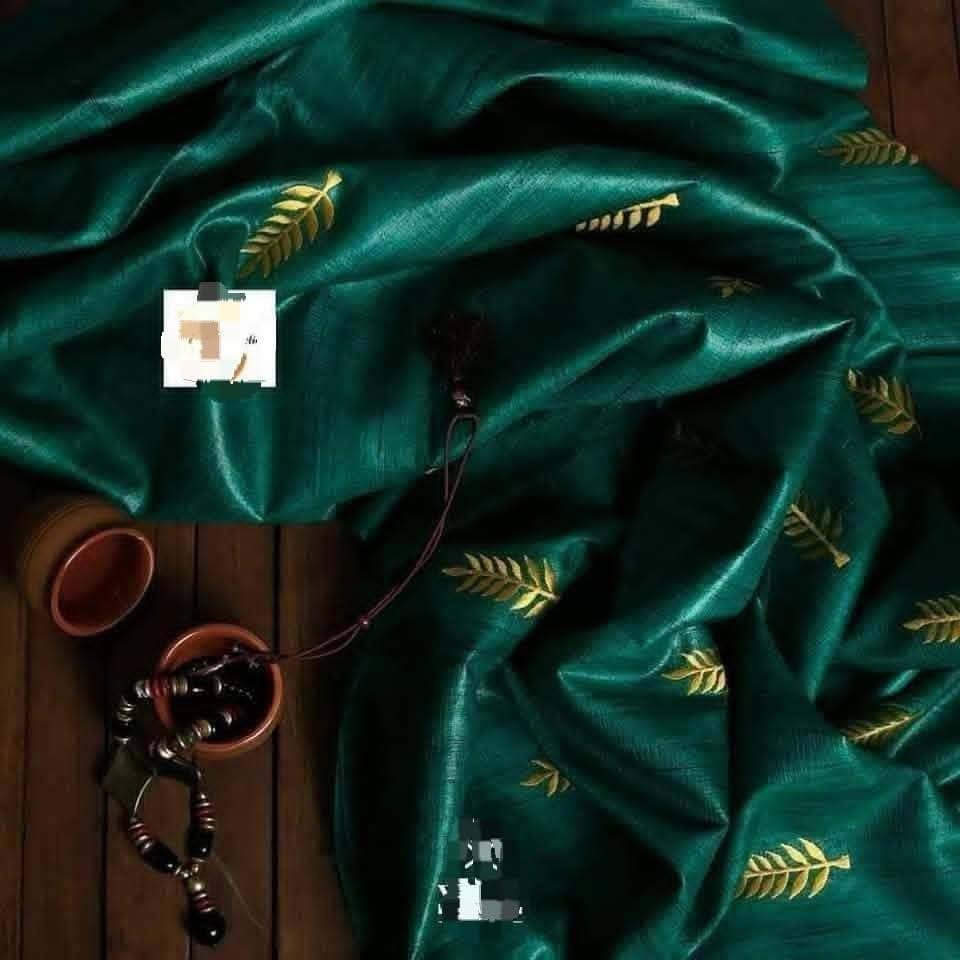 Handwoven Ghicha Silk Embroidery Sarees