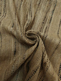 Noil Ghicha Silk Fabric – Natural Striped Open Weave