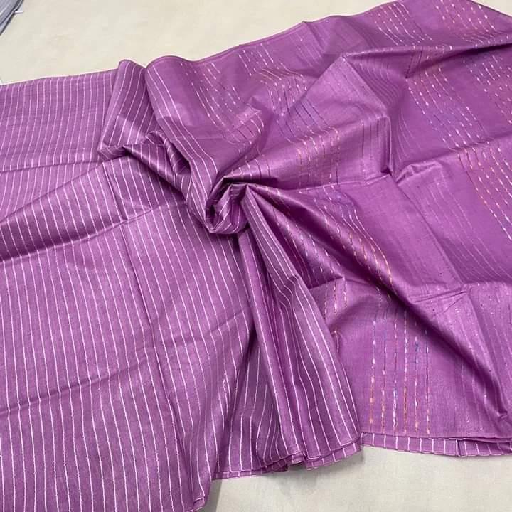 Handwoven Kota Silk Cotton Saree with Zari Strip Design