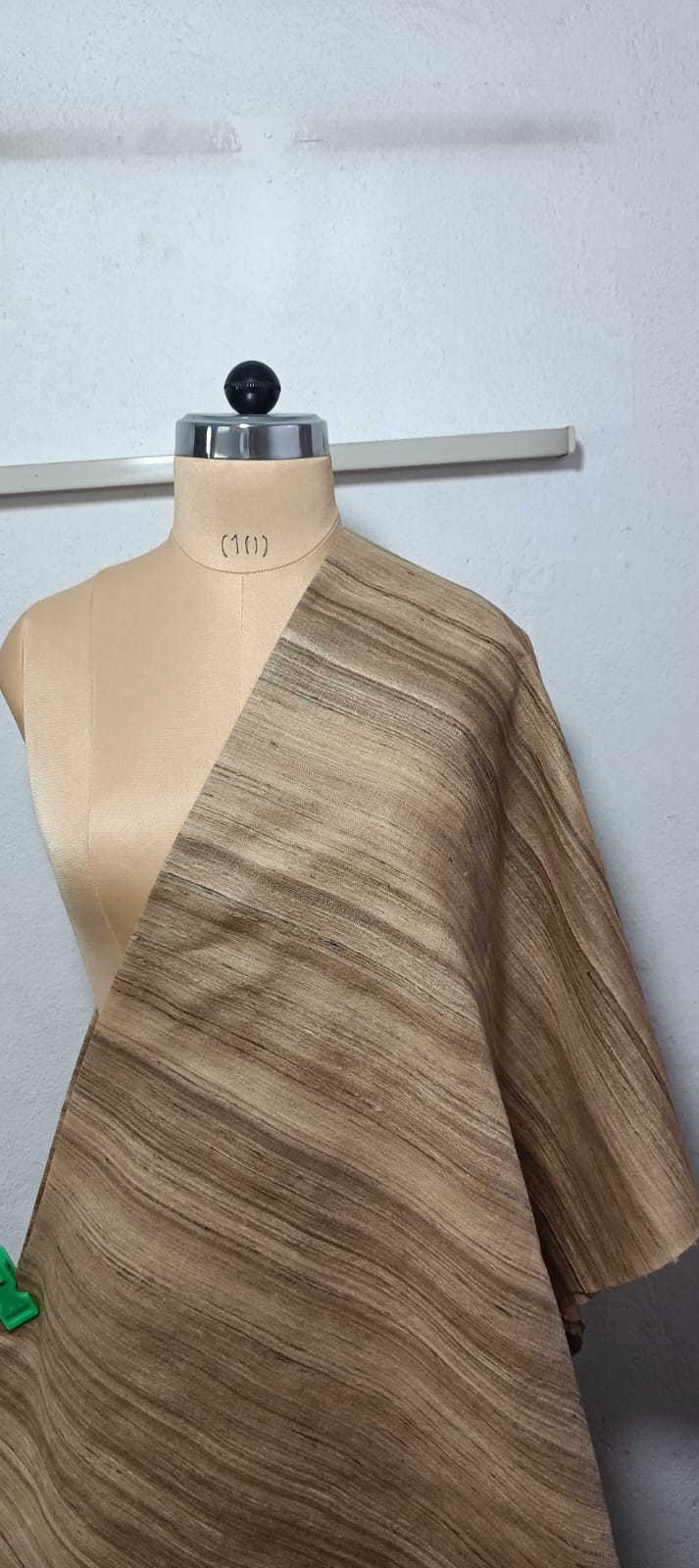 Handwoven Tussar Ghicha Silk Fabric | Natural Beige