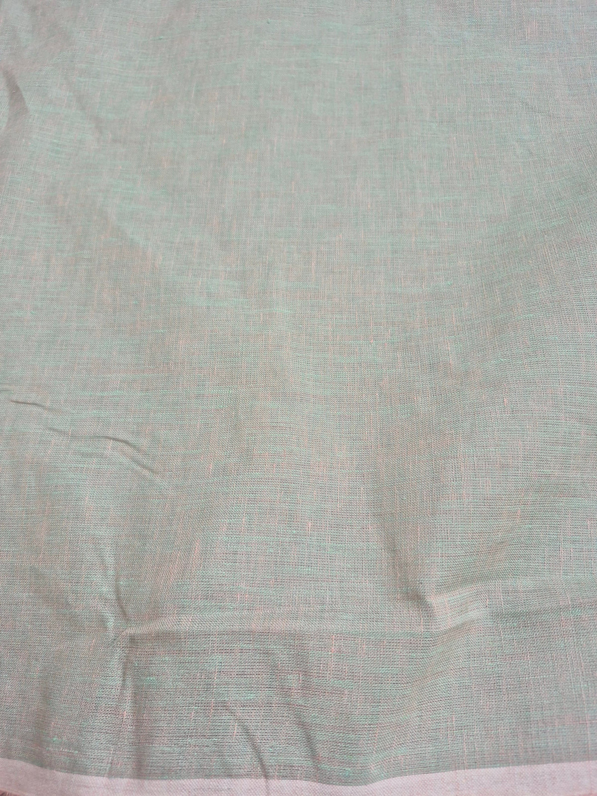 Mint Green Pure Linen Fabric | 100% Natural Linen Shirting