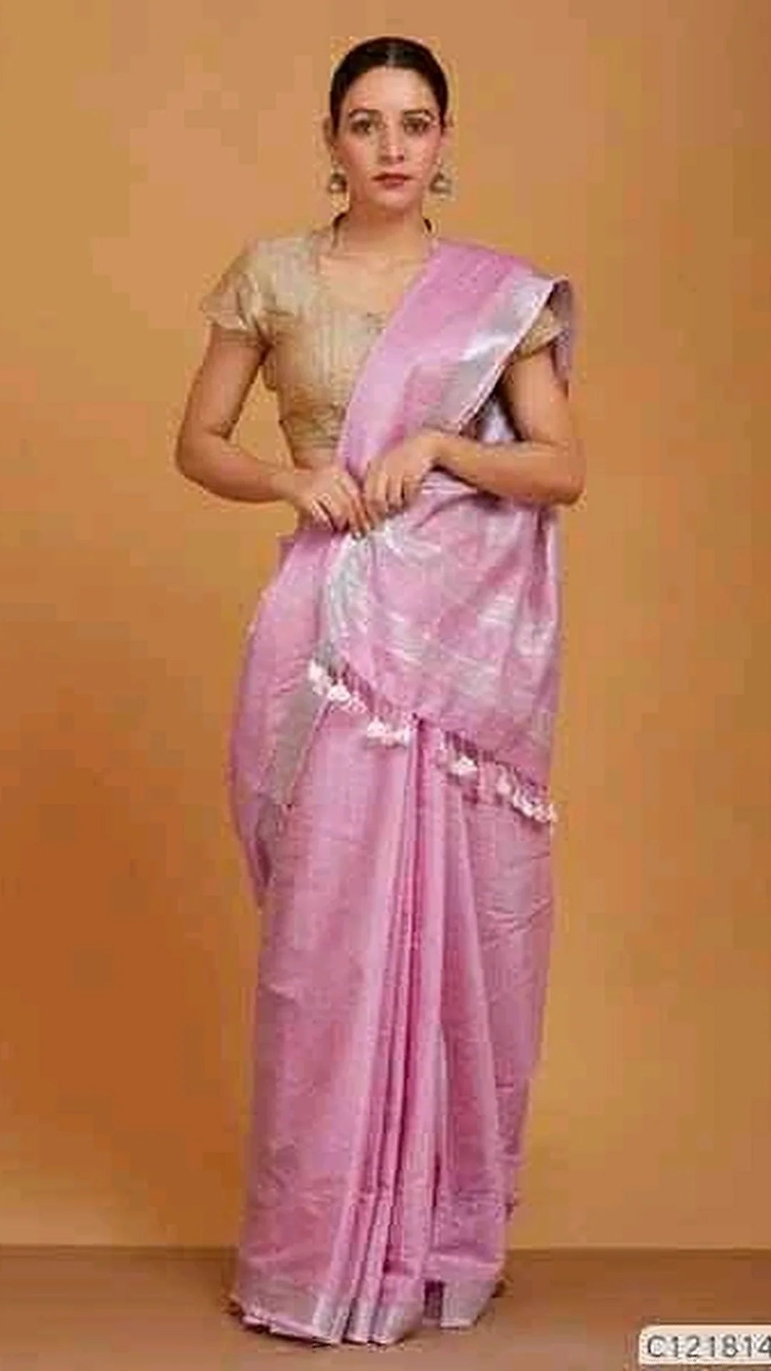 Handwoven Pure Linen Saree