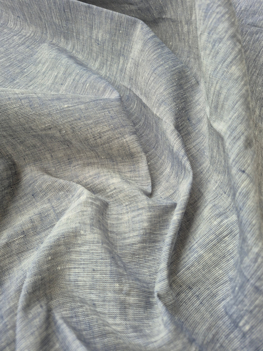 Pure Linen Fabric – Handloom Grey Chambray