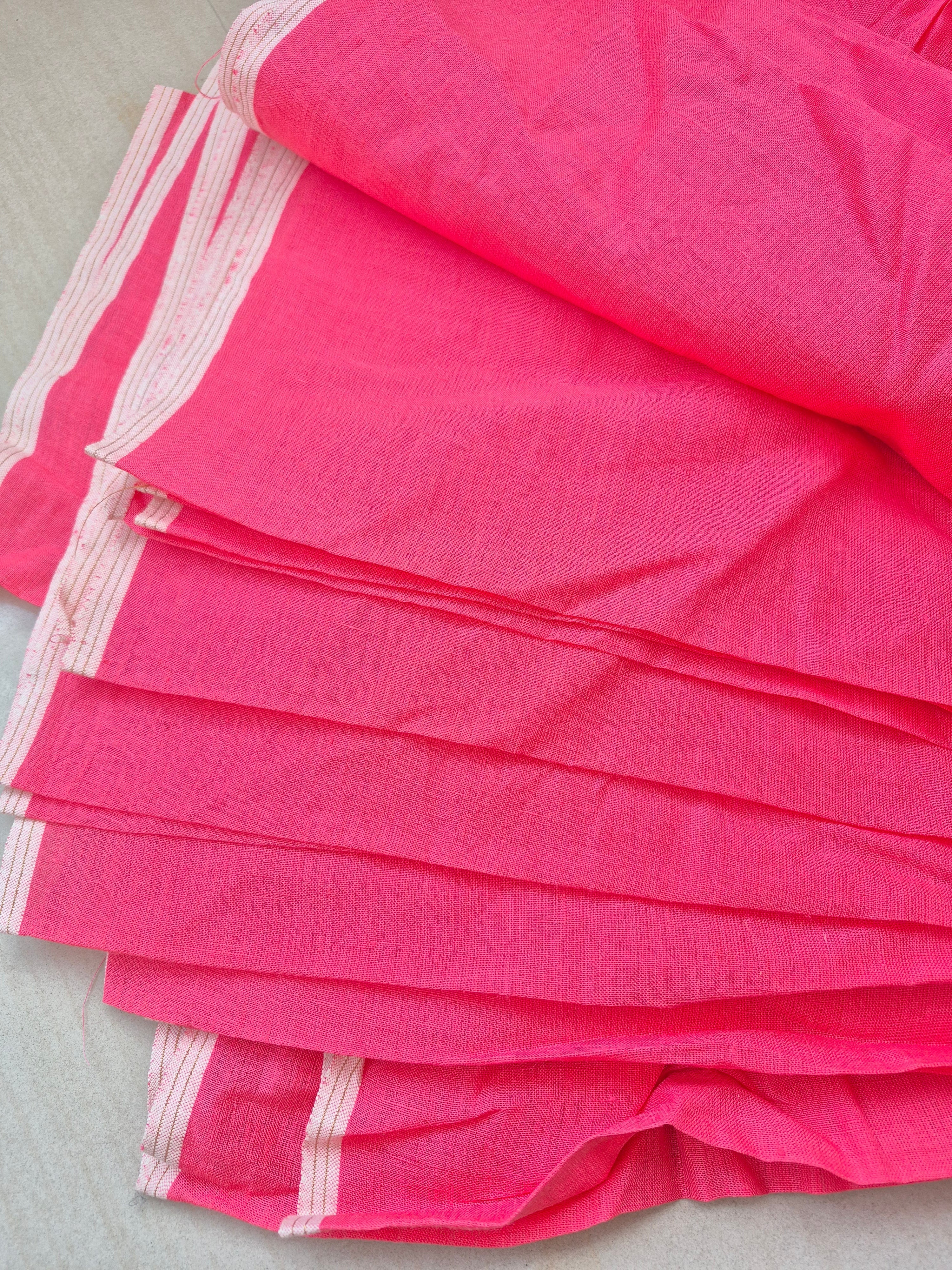 Pure Linen Saree – Handloom Bhagalpuri